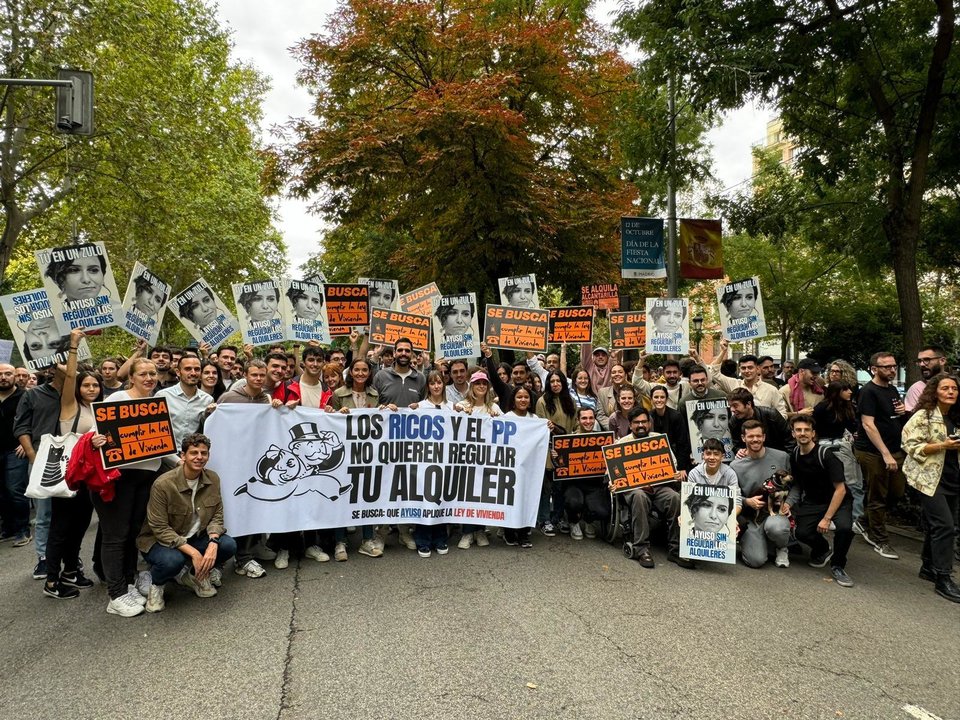 La protesta por la vivienda en Madrid